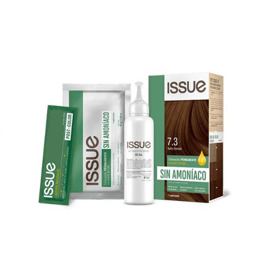 Imagen de ISSUE COLORACION KIT SIN AMONIACO RUBIO CENIZA 7.1 [47gr+47+15+1uni]